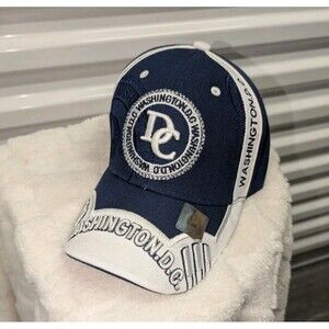 City Hunter Washington DC Men's Hat Ball Cap Navy & White One Size Adjustable